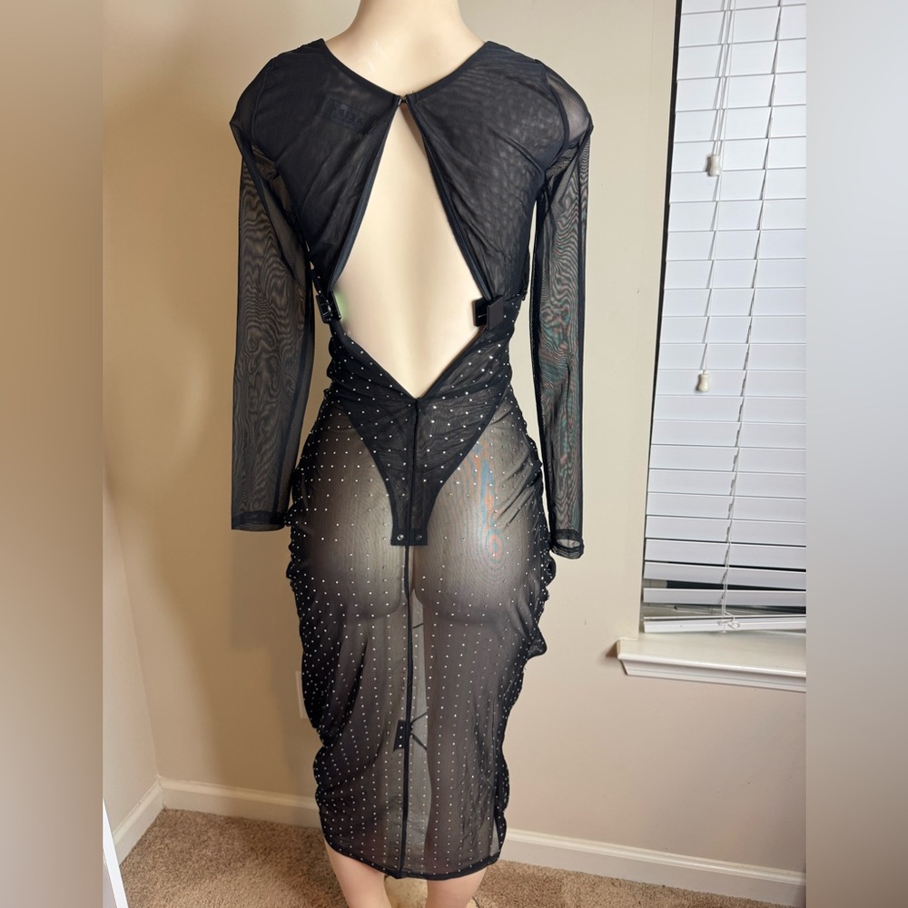 AKIRA Black Long Sleeve Cut-Out Dress - Picture 10 of 10
